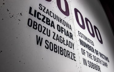 Writing on the wall: 180,000, estimated number of victims of the death camp in Sobibór.