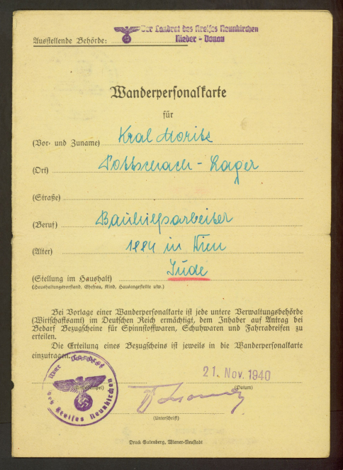 Dokument w języku niemieckim 