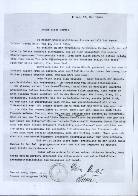 Dokument w języku niemieckim, list